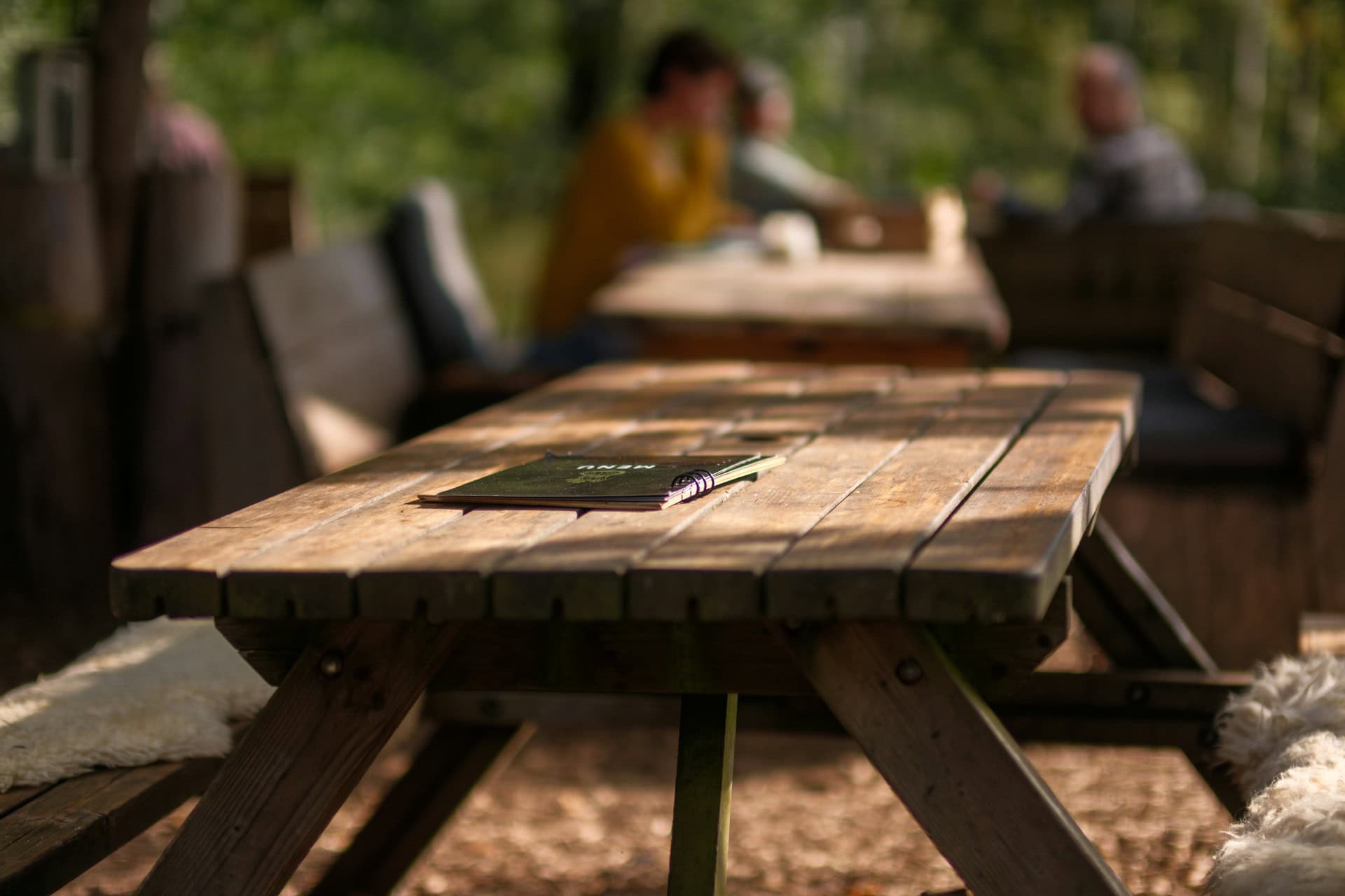 Outdoor therapy session at Montgomery Behavioral Health in a peaceful natural setting.
